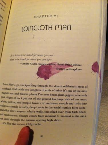 Next, a bird shit on my book.