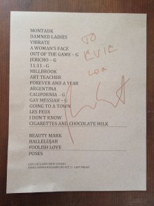 Rufus Wainwright Autograph